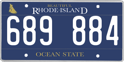 RI license plate 689884