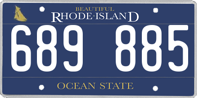 RI license plate 689885