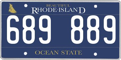 RI license plate 689889