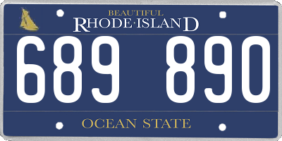 RI license plate 689890