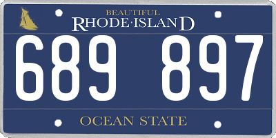 RI license plate 689897