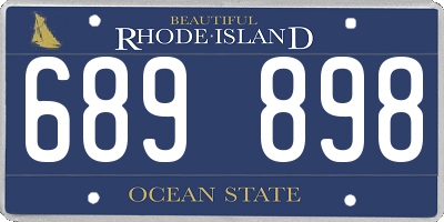 RI license plate 689898