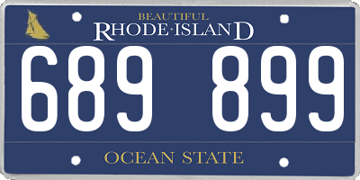 RI license plate 689899