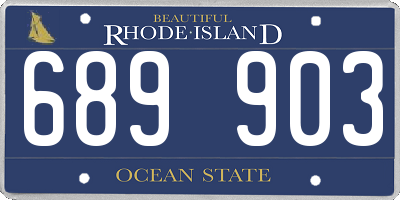 RI license plate 689903