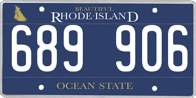 RI license plate 689906