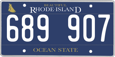 RI license plate 689907