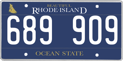 RI license plate 689909