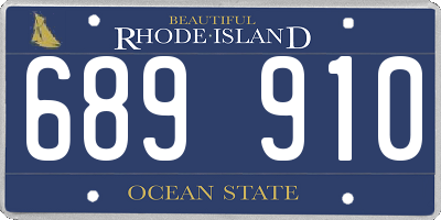 RI license plate 689910