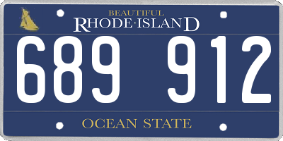 RI license plate 689912