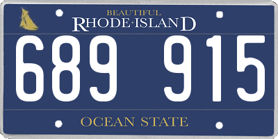 RI license plate 689915