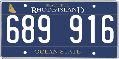 RI license plate 689916