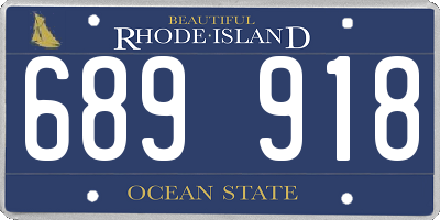 RI license plate 689918