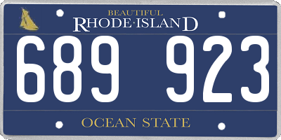 RI license plate 689923