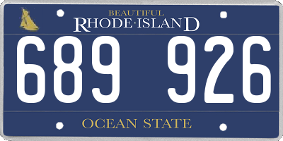 RI license plate 689926