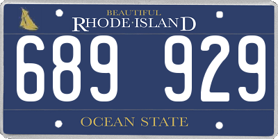 RI license plate 689929