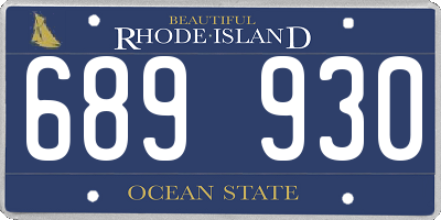 RI license plate 689930