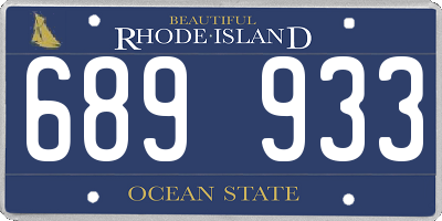 RI license plate 689933
