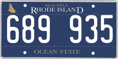 RI license plate 689935
