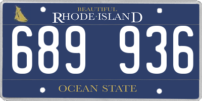 RI license plate 689936