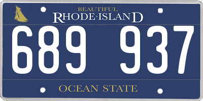 RI license plate 689937