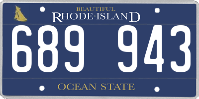RI license plate 689943