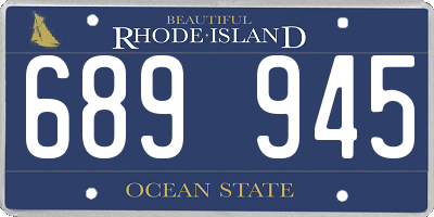 RI license plate 689945