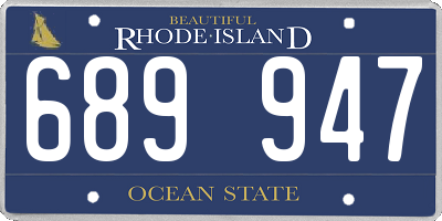 RI license plate 689947