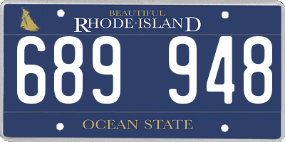 RI license plate 689948