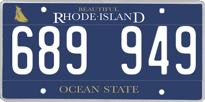 RI license plate 689949