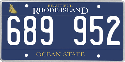 RI license plate 689952