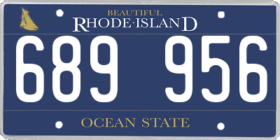 RI license plate 689956
