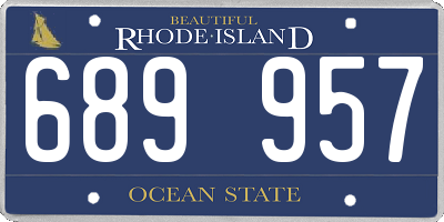 RI license plate 689957