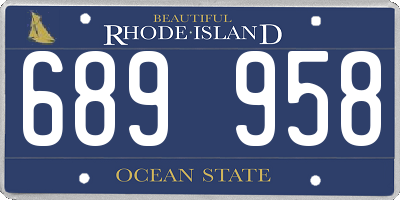 RI license plate 689958