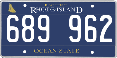 RI license plate 689962