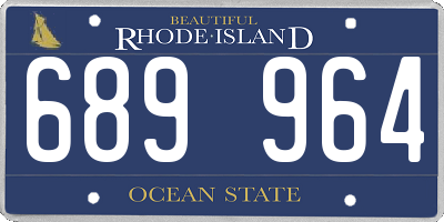 RI license plate 689964