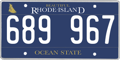 RI license plate 689967