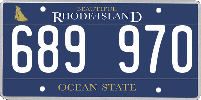 RI license plate 689970