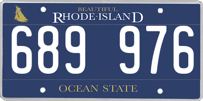 RI license plate 689976
