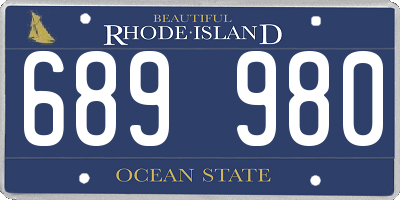 RI license plate 689980