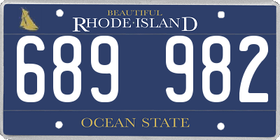 RI license plate 689982