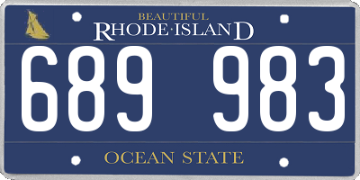 RI license plate 689983