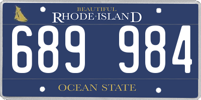 RI license plate 689984