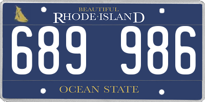 RI license plate 689986