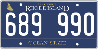 RI license plate 689990