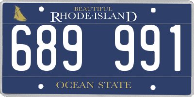 RI license plate 689991