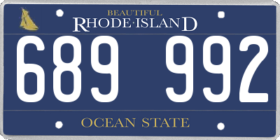 RI license plate 689992