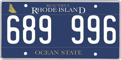 RI license plate 689996