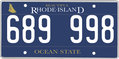 RI license plate 689998