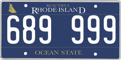 RI license plate 689999