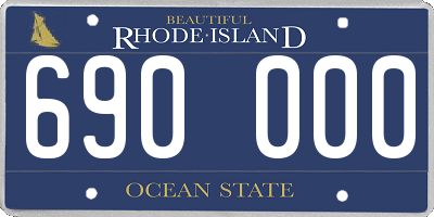 RI license plate 690000